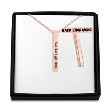 Load image into Gallery viewer, Family 3D Bar Necklace