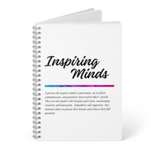 Load image into Gallery viewer, Inspiring Minds Wirobound Softcover Notebook, A5