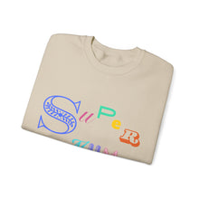Load image into Gallery viewer, Super Mum Sweatshirt with Personalised Names on the Arm