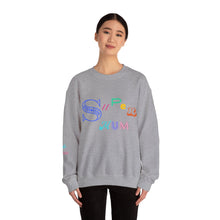 Load image into Gallery viewer, Super Mum Sweatshirt with Personalised Names on the Arm