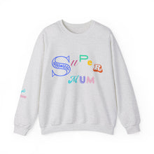 Load image into Gallery viewer, Super Mum Sweatshirt with Personalised Names on the Arm