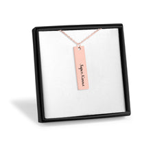 Load image into Gallery viewer, Super Nanna Rose Gold Vertical Bar Necklace