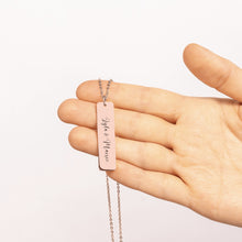Load image into Gallery viewer, My Kids Personalised Vertical Bar Necklace