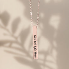 Load image into Gallery viewer, Family 3D Bar Necklace
