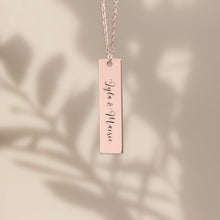 Load image into Gallery viewer, My Kids Personalised Vertical Bar Necklace