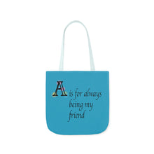 Load image into Gallery viewer, Initial Arty A Design Canvas Tote Bag, 5-Color Straps
