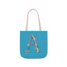 Load image into Gallery viewer, Initial Arty A Design Canvas Tote Bag, 5-Color Straps
