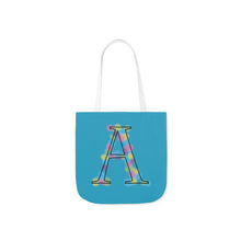 Load image into Gallery viewer, Initial Arty A Design Canvas Tote Bag, 5-Color Straps
