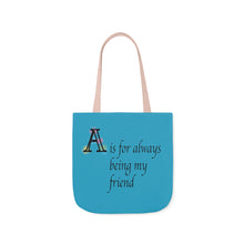 Load image into Gallery viewer, Initial Arty A Design Canvas Tote Bag, 5-Color Straps
