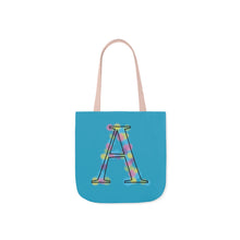 Load image into Gallery viewer, Initial Arty A Design Canvas Tote Bag, 5-Color Straps
