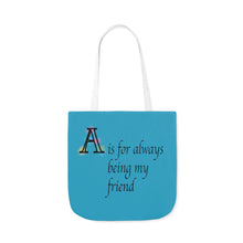 Load image into Gallery viewer, Initial Arty A Design Canvas Tote Bag, 5-Color Straps
