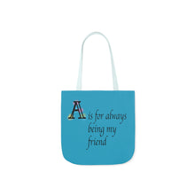 Load image into Gallery viewer, Initial Arty A Design Canvas Tote Bag, 5-Color Straps
