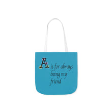 Load image into Gallery viewer, Initial Arty A Design Canvas Tote Bag, 5-Color Straps
