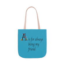 Load image into Gallery viewer, Initial Arty A Design Canvas Tote Bag, 5-Color Straps
