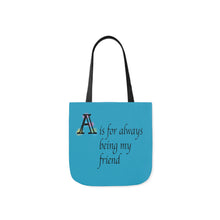 Load image into Gallery viewer, Initial Arty A Design Canvas Tote Bag, 5-Color Straps
