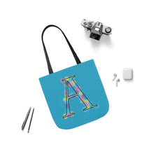 Load image into Gallery viewer, Initial Arty A Design Canvas Tote Bag, 5-Color Straps

