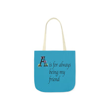Load image into Gallery viewer, Initial Arty A Design Canvas Tote Bag, 5-Color Straps
