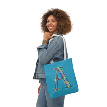 Load image into Gallery viewer, Initial Arty A Design Canvas Tote Bag, 5-Color Straps
