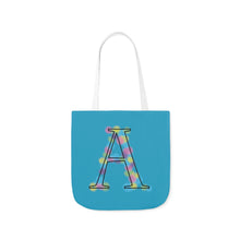 Load image into Gallery viewer, Initial Arty A Design Canvas Tote Bag, 5-Color Straps
