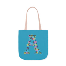 Load image into Gallery viewer, Initial Arty A Design Canvas Tote Bag, 5-Color Straps
