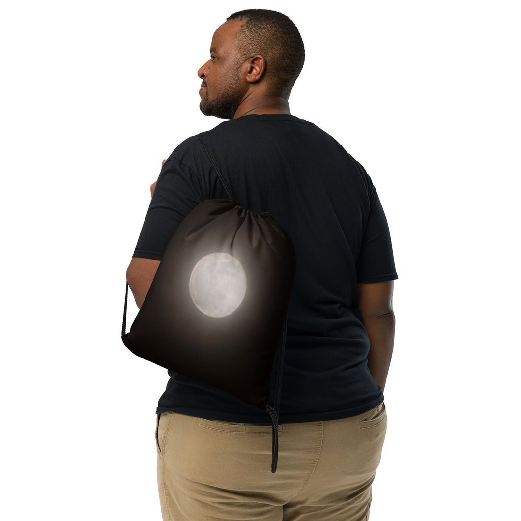 To the Moon Drawstring Bag